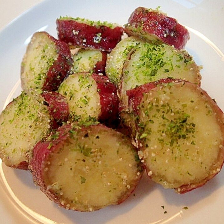 鶏がら塩糀スープの素で　さつま芋の甘辛和え♪